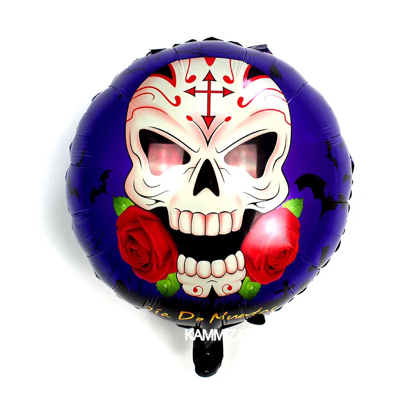 KAMMIZAD Хэллоуин воздушные шары череп ранняя роза Скелет майлар Globos Vendetta Jazz Монстр