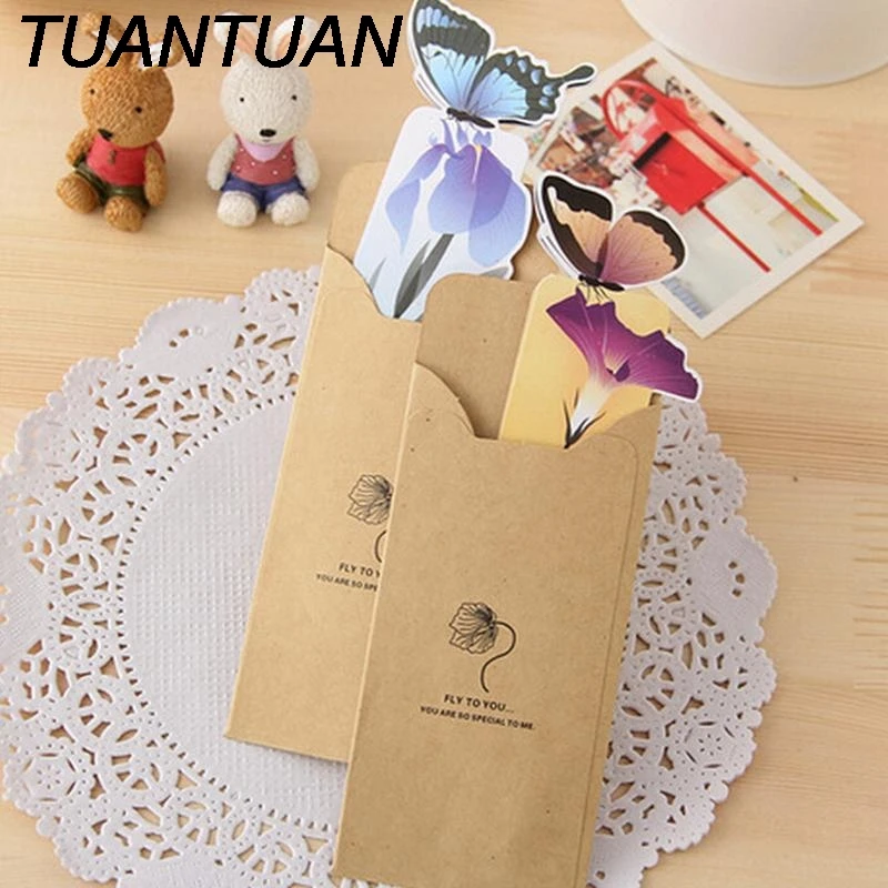 Корейские канцелярские товары 3D Бабочка закладки милые каваи прекрасная Бумага