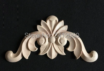 4 шт. Аппликации из натурального дерева нестандартные цветы резьба по дереву