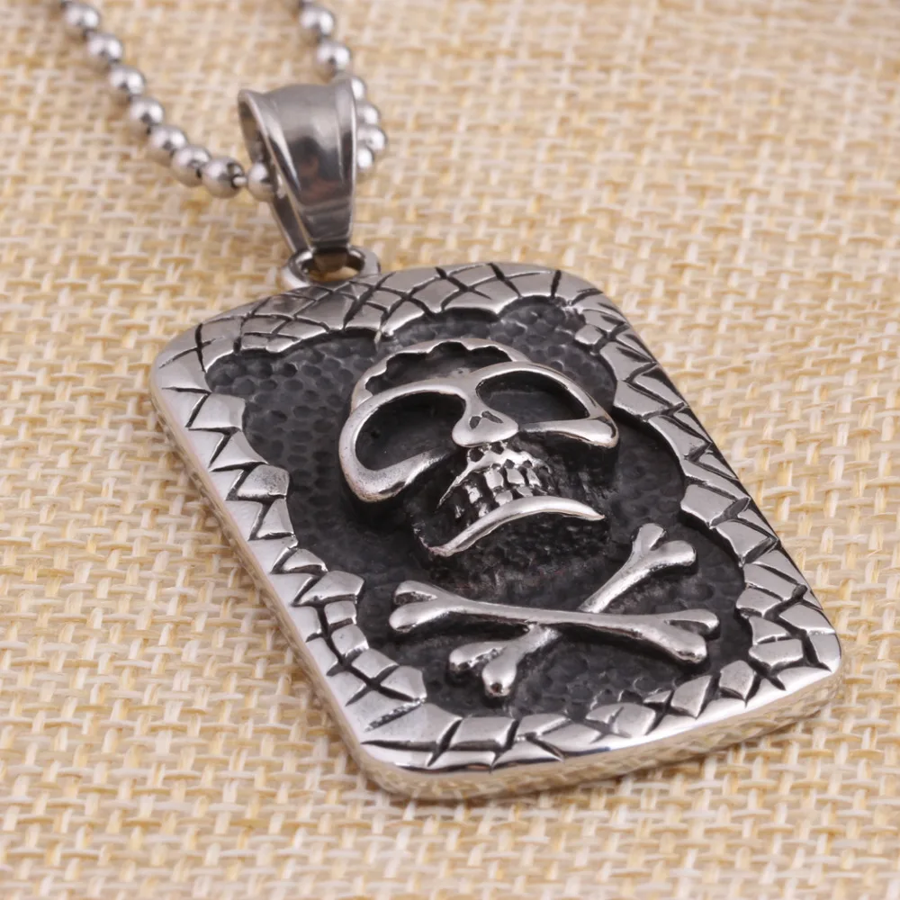 Fashion Men Jewelry Stainless Steel Skull Pendant Chain 24 inches for Boys Gift | Украшения и аксессуары