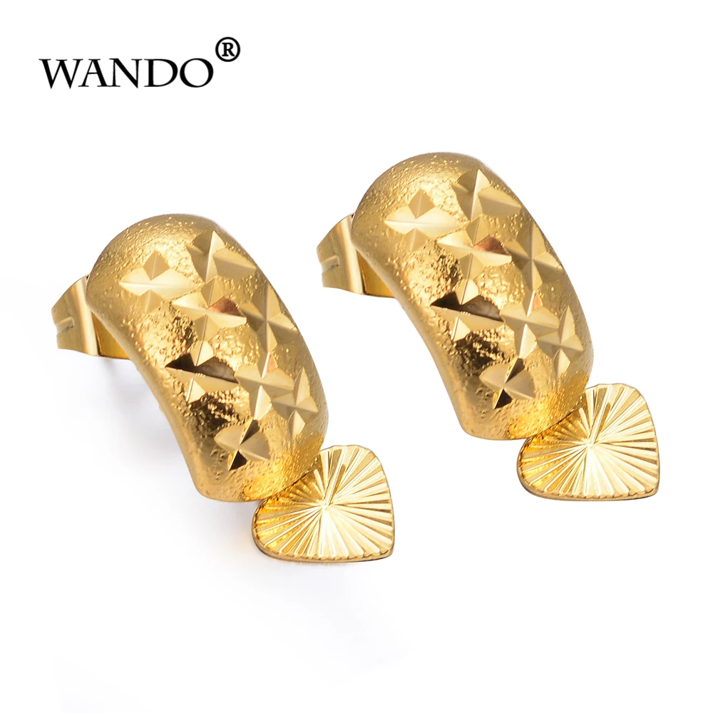 WANDO Jewelry оптовая продажа африканские серьги для женщин/девушек золотой цвет