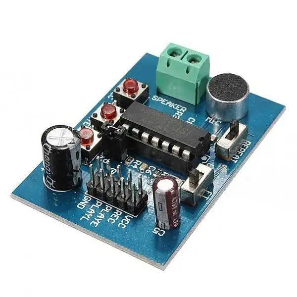 BuyGenton ISD1820 Voice Sound Board Recording Recorder Playback Module On-board Microphone | Электронные компоненты и