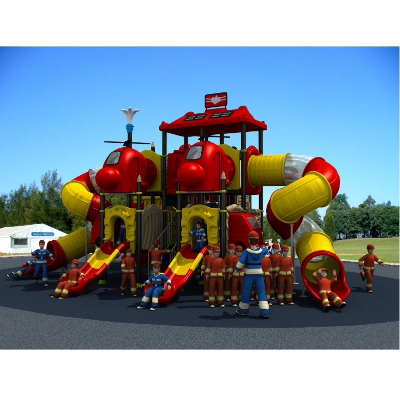 fireman amusement playground slide,outdoor playground park YLW-OUT1667