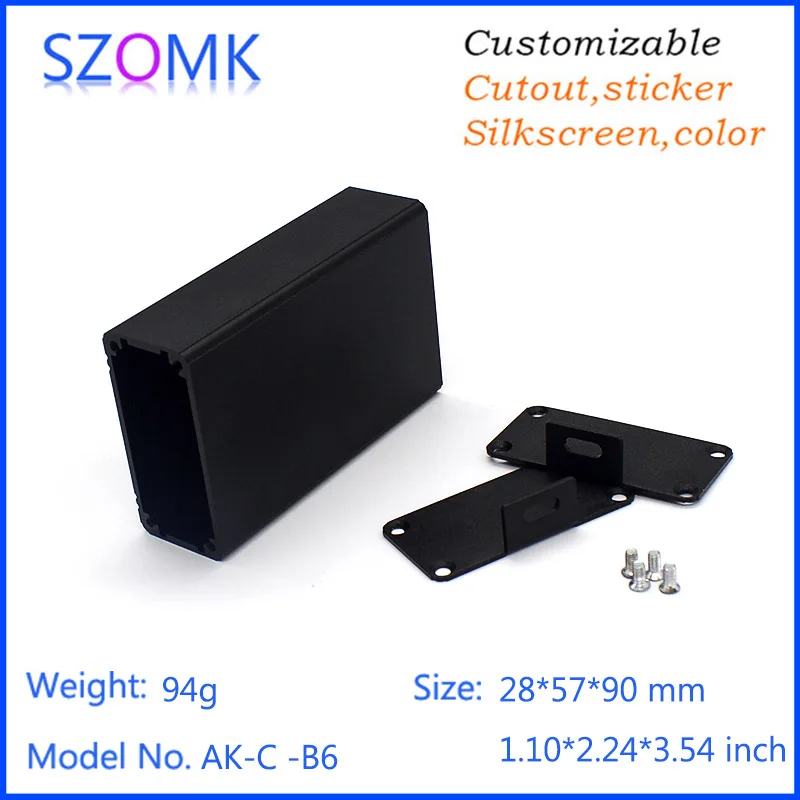 1 шт. экструдированный алюминиевый корпус для настенного монтажа 28*57*90 мм|box black|box