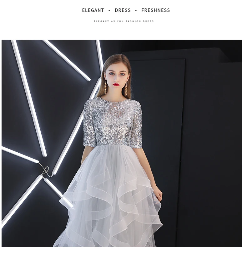 Robe De Soiree/Новинка года; Длинные вечерние платья с блестками на шнуровке для невесты; элегантные вечерние платья в пол; LYFY36