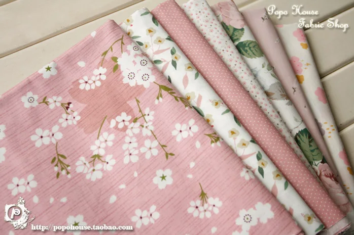 

1pcs 160x50cm pink Floral Unicorns poetry volume twill cotton fabric, DIY bedding cloth decoration