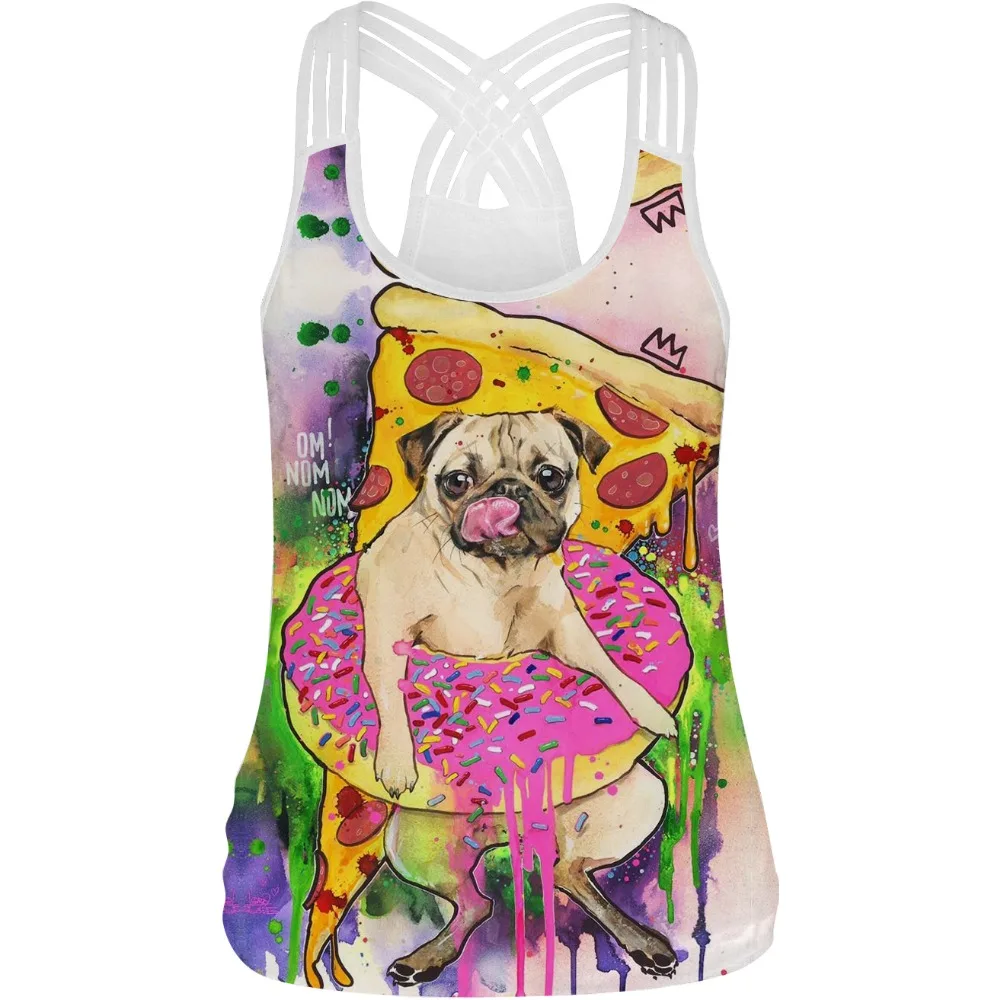 Женские топы с 3D принтом граффити обезьянка животные Лето 2017 топ лямкой на шее