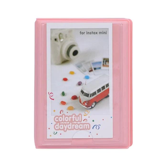 Розовый Фотоальбом коробка книга фильм Чехлы для Fujifilm Fuji Polaroid Instax Mini8 90 50 70-m15 - Цвет: Розовый
