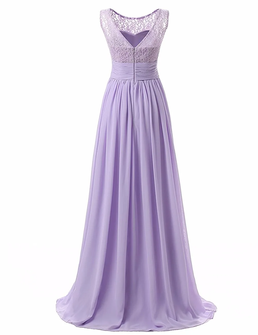 Зеленая мята Платья Невесты Лонг 2017 Шифон Кружева Pleat Свадебные Партии Высокое