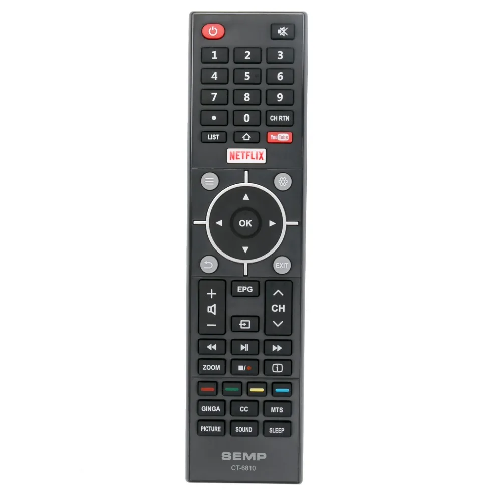 Новый SEMP CT 6810 пульт дистанционного управления с Netflix Youtube подходит для Toshiba CT6810