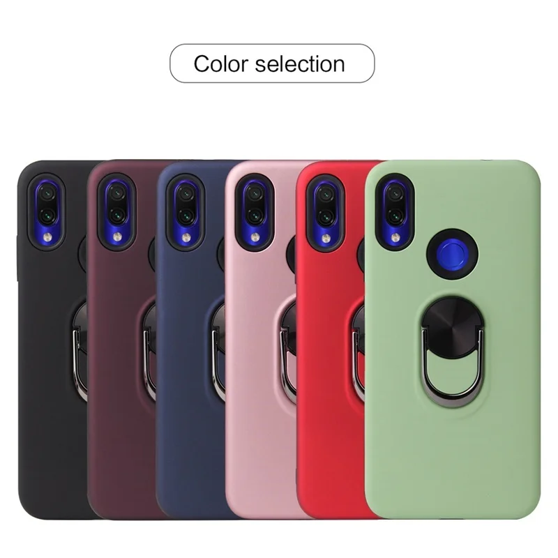 Чехол для Xiaomi Redmi Note 7 чехол 7A ударопрочный с кольцом на палец подставкой