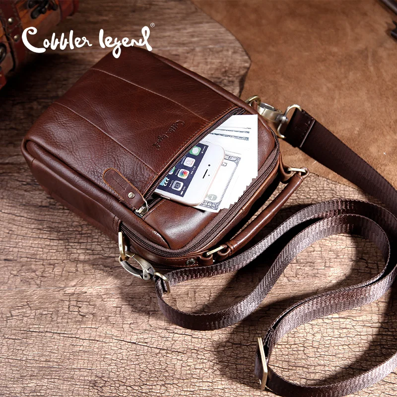 Cobbler Legend, оригинальная сумка-Кроссбоди из натуральной кожи для мужчин, новинка, сумка-мессенджер из воловьей кожи для путешествий, сумки через плечо для мужчин, деловая сумка