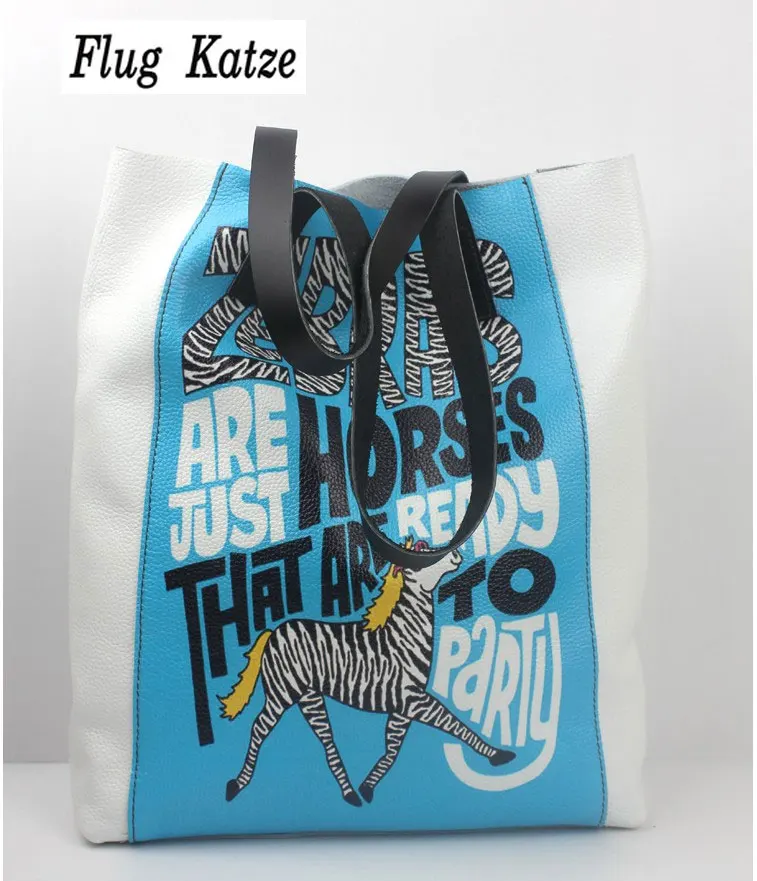 Женская сумка тоут Flug Katze дизайнерская из натуральной кожи 2019|brand shopping bag|designer