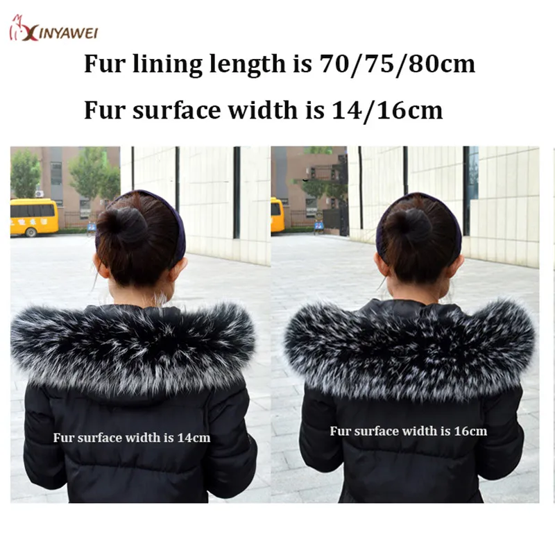 Шарф из 100% натурального меха енота для женщин большой шарф 70/75/80 см | Аксессуары