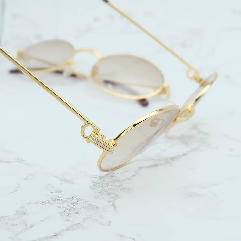 Retro Oval Sunglasses Men Metal Stylish Carter Sunglass Mens Classic Driving Shade Eyewear Brand Designer Sun Glasses