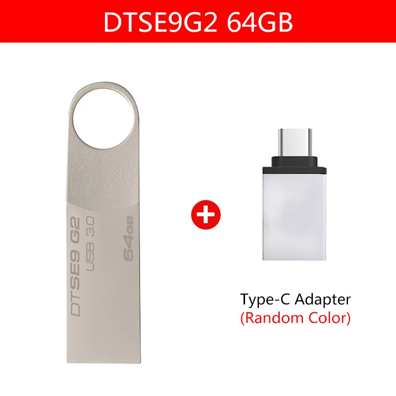 64GB-B Kingston USB 64 GB DataTraveler USB флэш-накопитель 3,0 флешки U Stick DTSE9G2 флеш-накопитель металлический 64 GB флэш-память - Цвет: 64GB-B