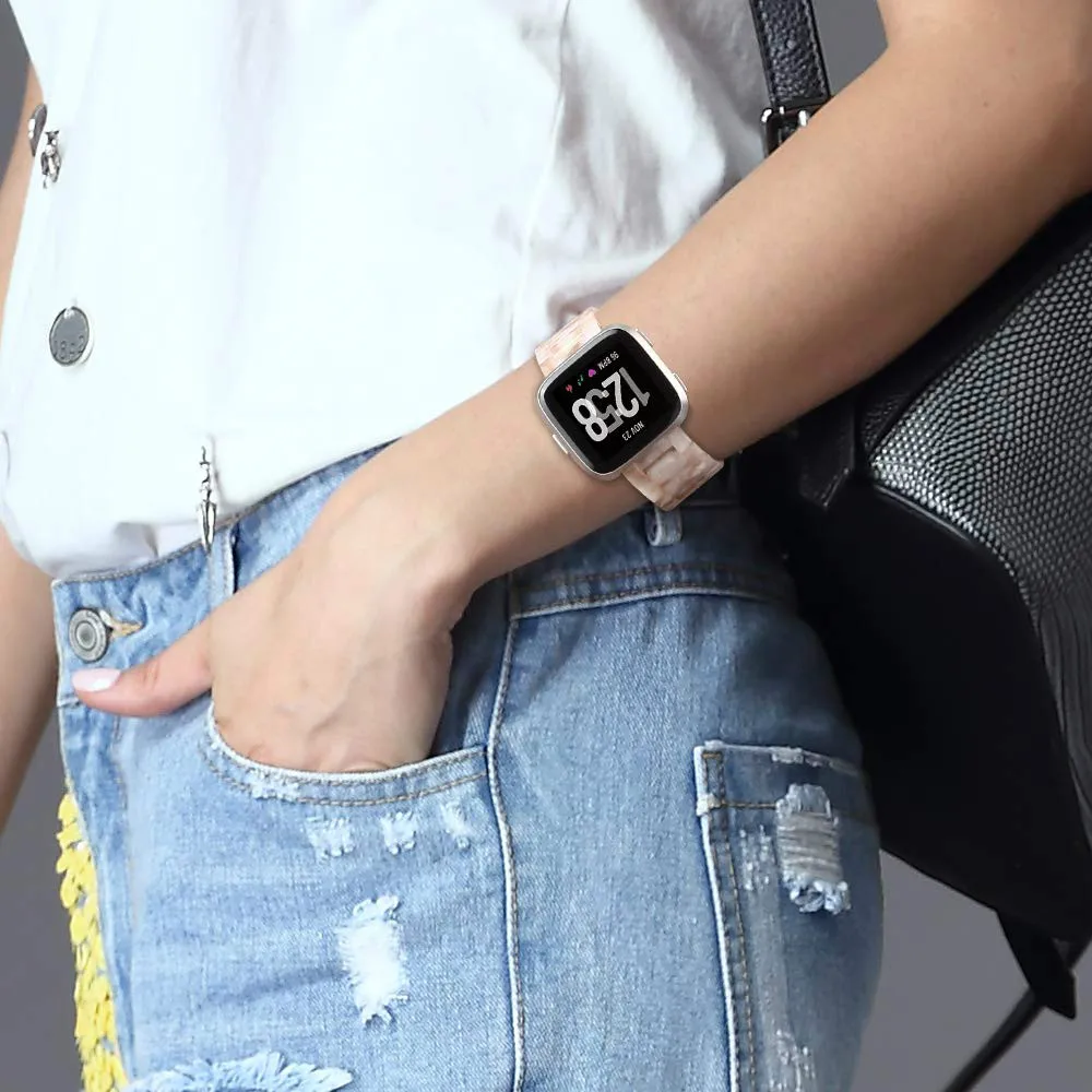 

Resin Lightweight Fashion Band Compatible with Apple Watch Band Series SE/6/5/4/3/2/1 with Stainless Steel Buckle Ladies Mens
