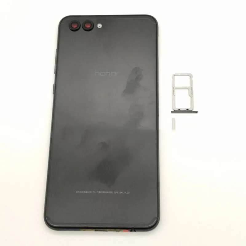 black with simcard Подарок+ для huawei Honor V10 BKL-L09 BKL-TL10/Honor View 10 задняя крышка батарейного отсека, чехол для корпуса, запчасти для заднего стекла - Цвет: black with simcard