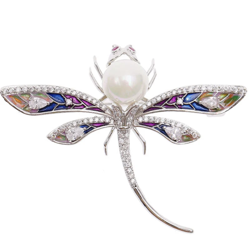 Женская Брошь из высококачественной меди с микро инкрустацией циркона милая