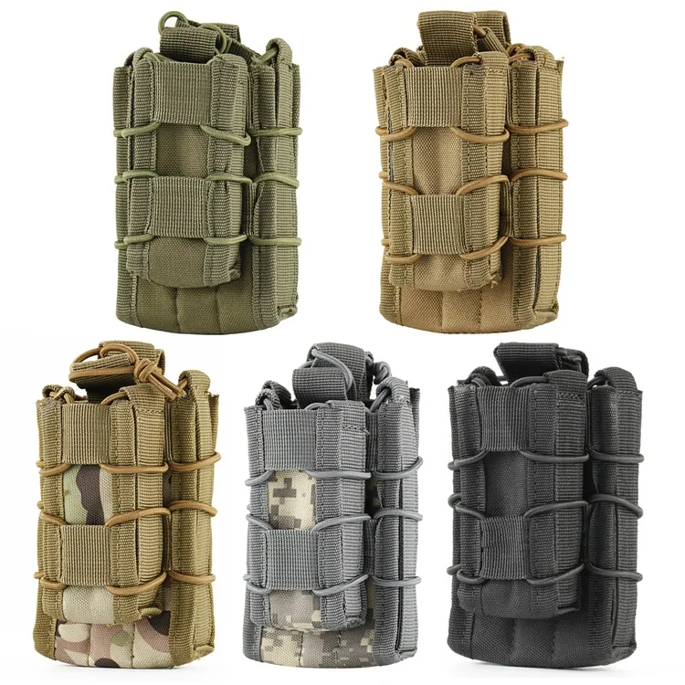 MOLLE, для страйкболла подсумок Тактический двойной винтовка подсумок под магазин Патрон Зажим Pouche охотничья сумка