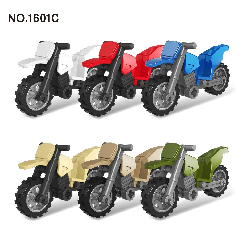 Мотоцикл из кубиков аксессуары MOC Moto модели автомобилей городские фигурки детали