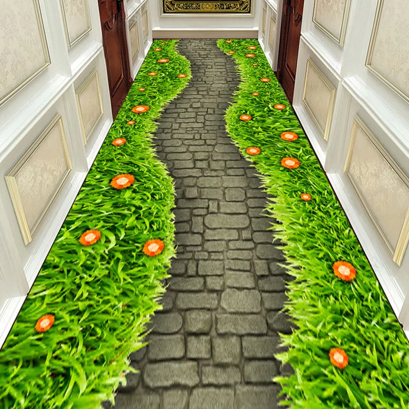 3D креативный ковер с цветочной травой морского мира коврик для прихожей спальни