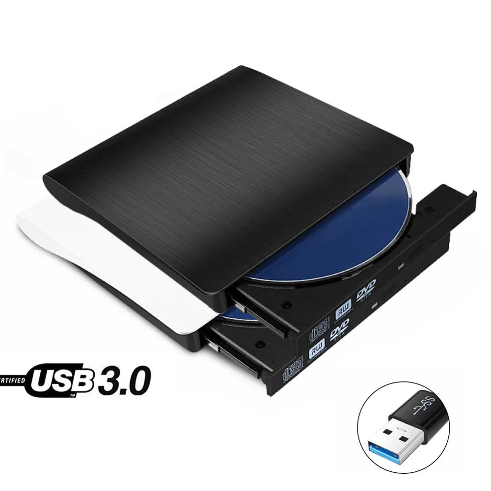 Внешний USB 3,0 высокоскоростной DVD привод CD писатель портативный оптический привод для ноутбука подходит для ПК Win XP WIN 7 WIN 8 WIN 10 MAC OS