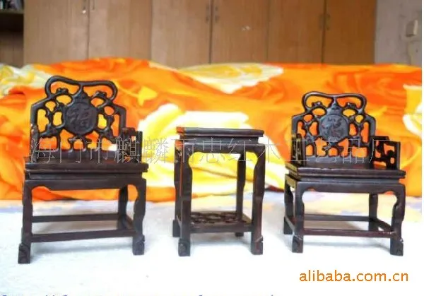 Миниатюрная мебель деревянное ремесло украшение кресла из палисандра|decorative