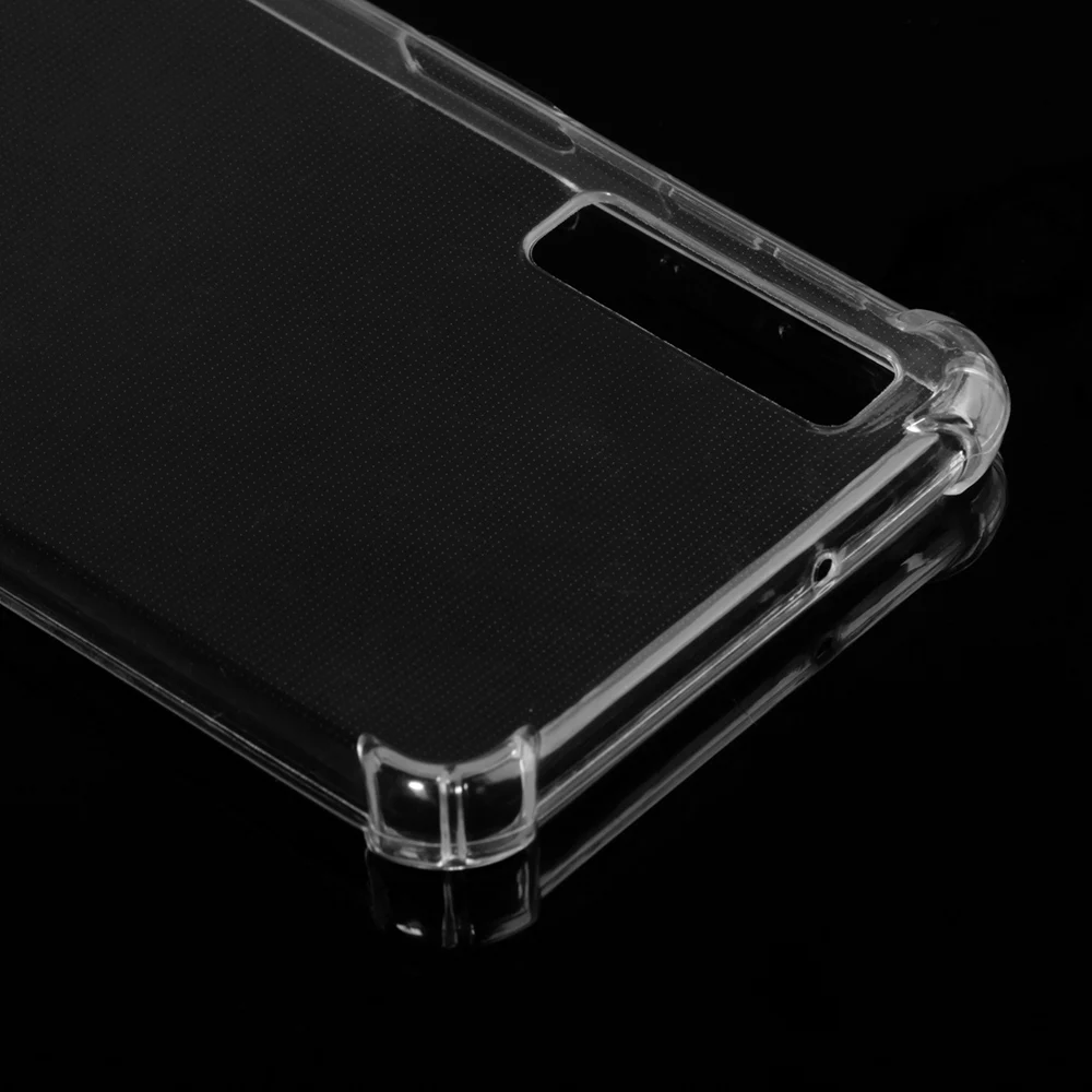 High quality transparent reinforced Anti-falling Soft Silicone phone case For Samsung Galaxy A7 2018 A750 coque funda etui cover |