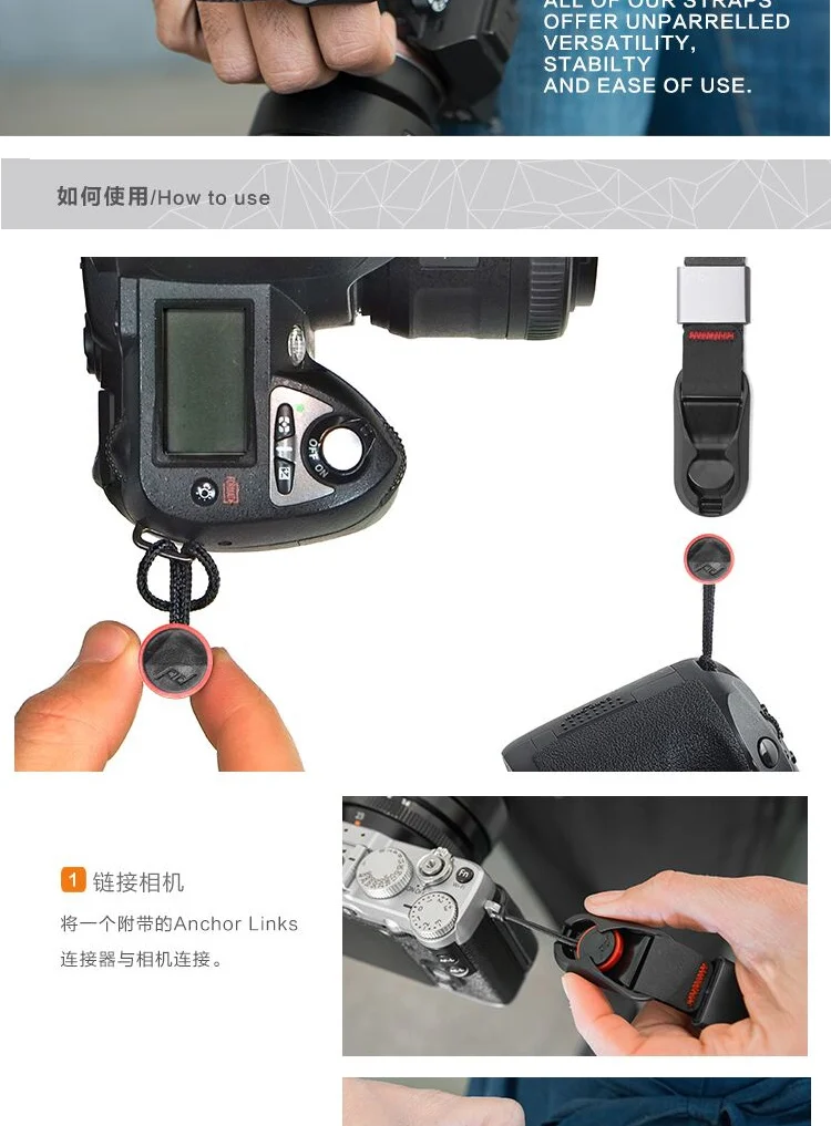 Браслет для камеры Canon, Nikon, sony, Leica, SLR, Micro, одна камера, ручной браслет, браслет с защитой от падения, браслет для камеры