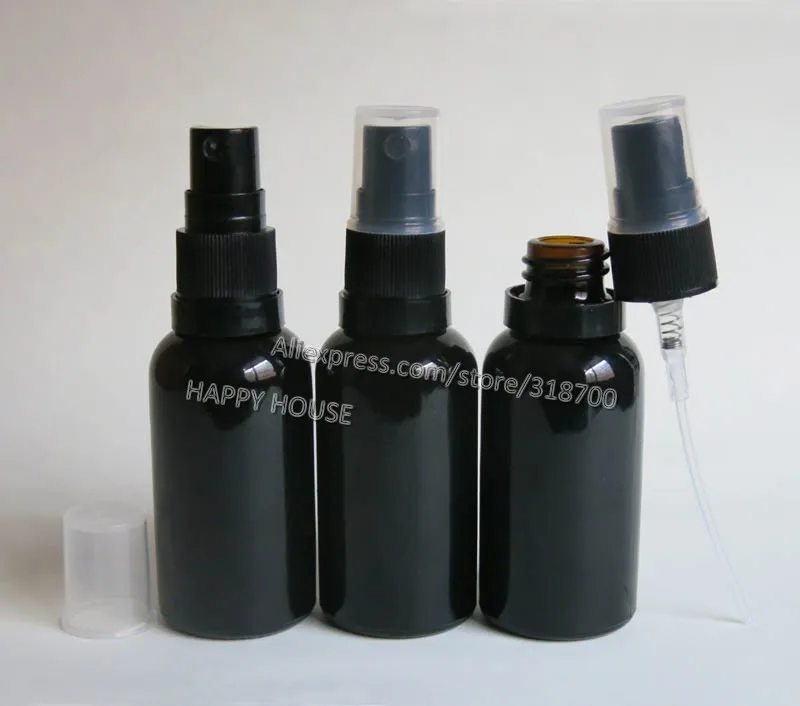 360x30 мл черное стеклянное масло с прозрачным пластиковым распылителем 30 cc бутылка