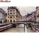 Алмазная 5D картина Zhui Star, алмазная живопись сделай сам, бесшумная городская полноразмерная Алмазная вышивка LWR