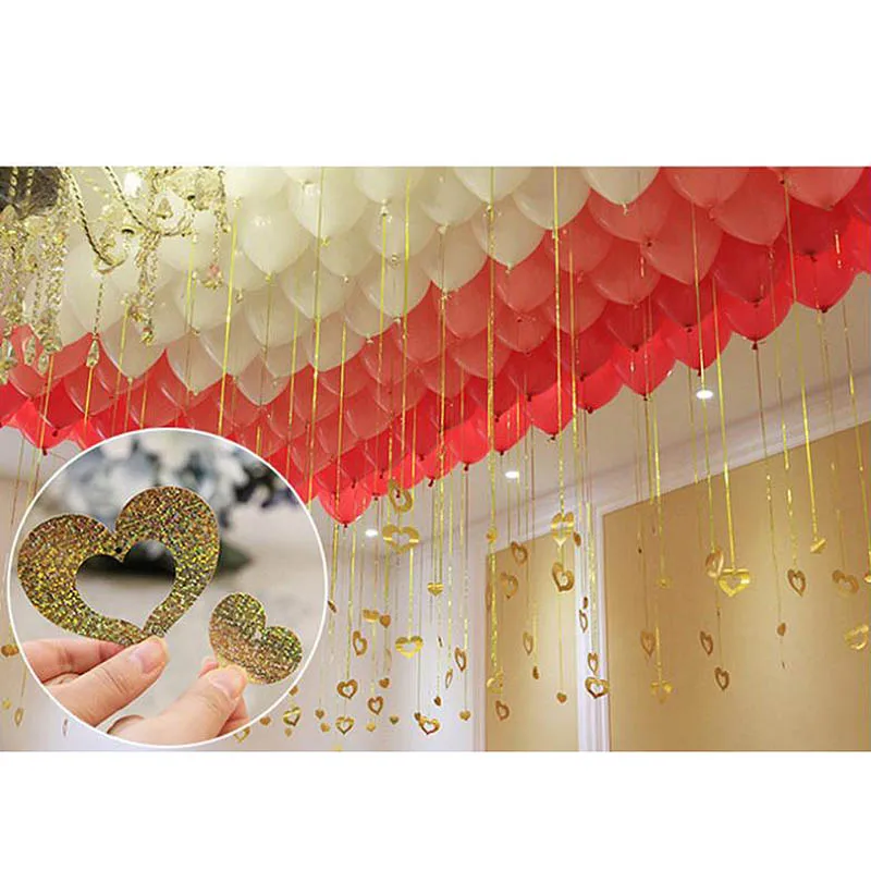 Paillette подвесные, свадьбы, праздника, Decortations комплект 100 шт./1 комплект на день рождения DIY искусственная Орхидея Бабочка 50 шт./компл. украшения вечерние в форме сердца