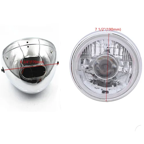 Мотоциклетная Хромированная фара янтарного/синего цвета с ангельским глазом