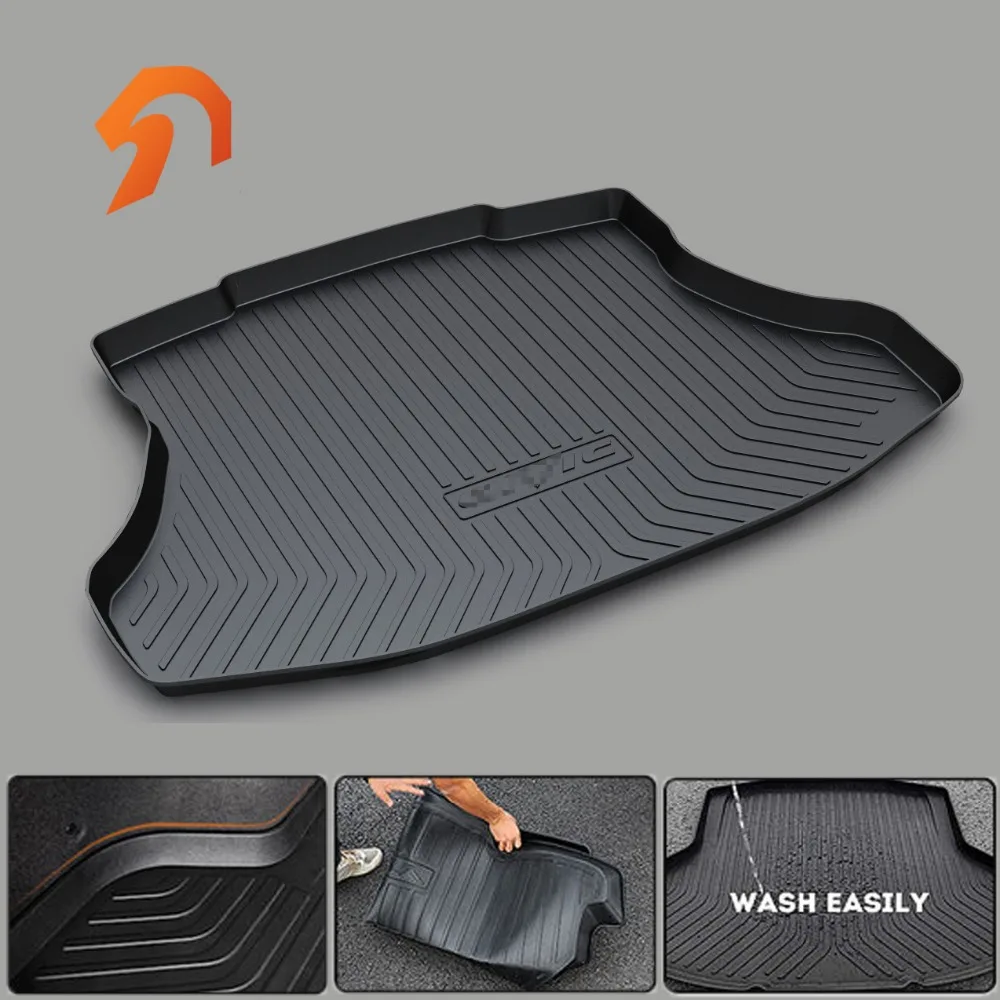 

Rubber Rear Trunk Cargo Tray Rear Trunk Cover Floor Mats For HONDA FIT ODYSSEY CR-V CIVIC CIIMO CITY 2011-2017 3D car-styling