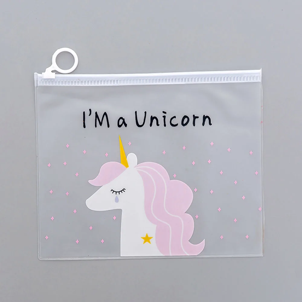 Cute Pink Leopard Unicorn Clear Travel Cosmetic Bag - Makeup Case & Organizer image 5