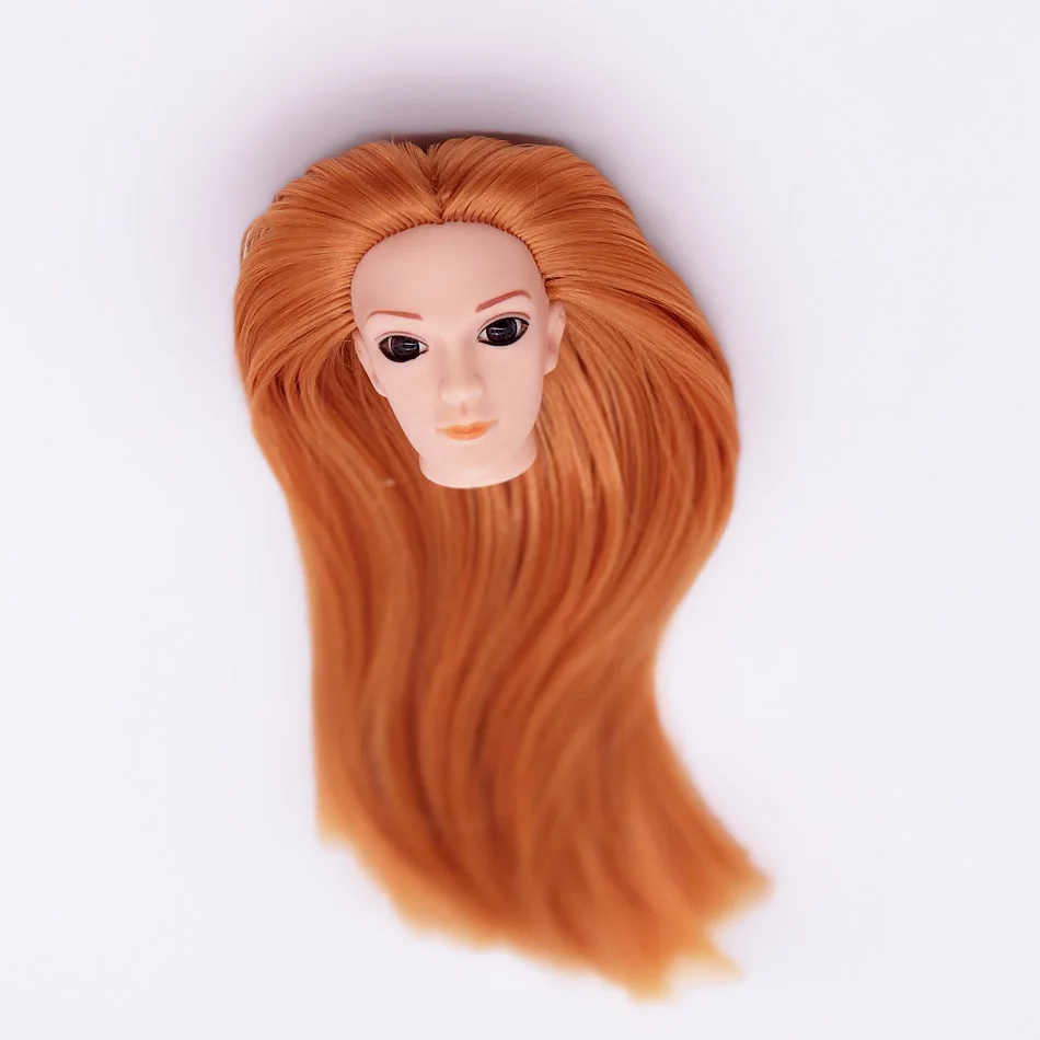 Голова куклы для мальчика/3D глаза голова с очень длинными прямыми