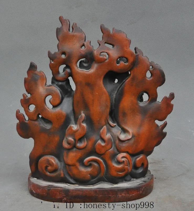 

Christmas 8"Old Tibet Buddhism bronze gilt Vajra Mahakala Deity Ride Sheep Buddha Statue Halloween
