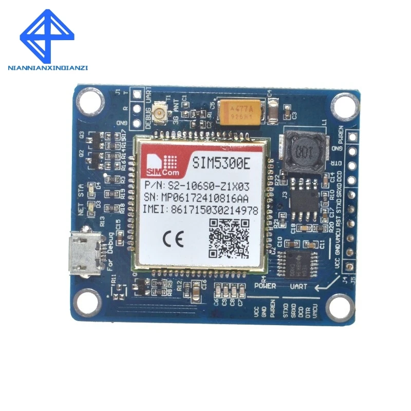 Макетная плата SIM5300E 3G для модуля четырехдиапазонная GSM GPRS GPS SMS с антенной PCB|development