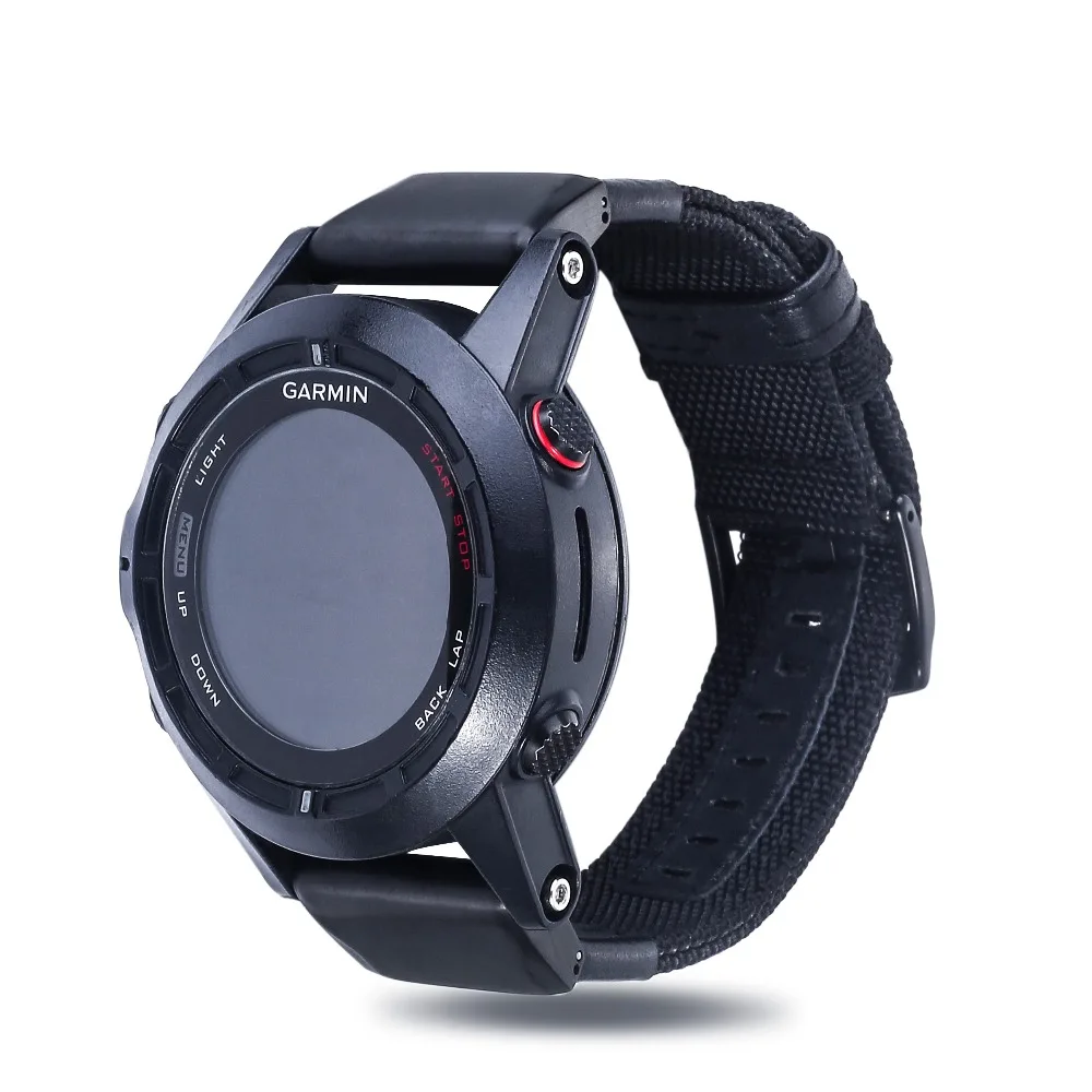 Ремешок из натуральной кожи для наручных часов Garmin Fenix 6x/5x // 3/Fenix 3 HR/Quatix 3/Garmin