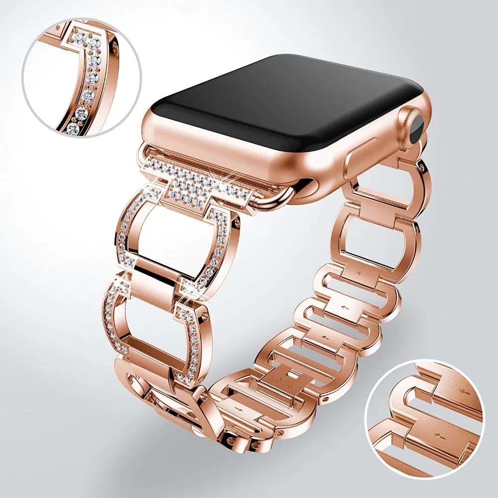 Ремешок Pulseira для iWatch Band 42 мм 38 браслет из нержавеющей стали Apple Watch 4 3 44 40
