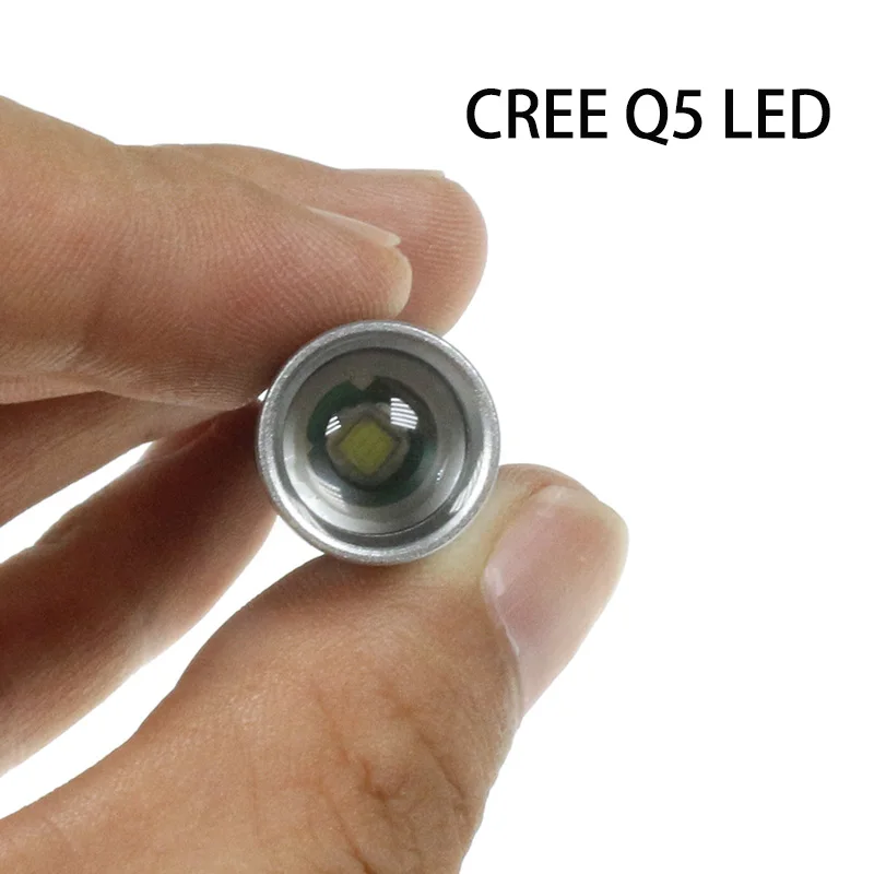 Cree XPE/Q5 LED Zoom Small Flashlight Mini Portable Clip Penlight Handy Powerful Pocket Torch Use 2*AAA Battery Flash Light | Освещение