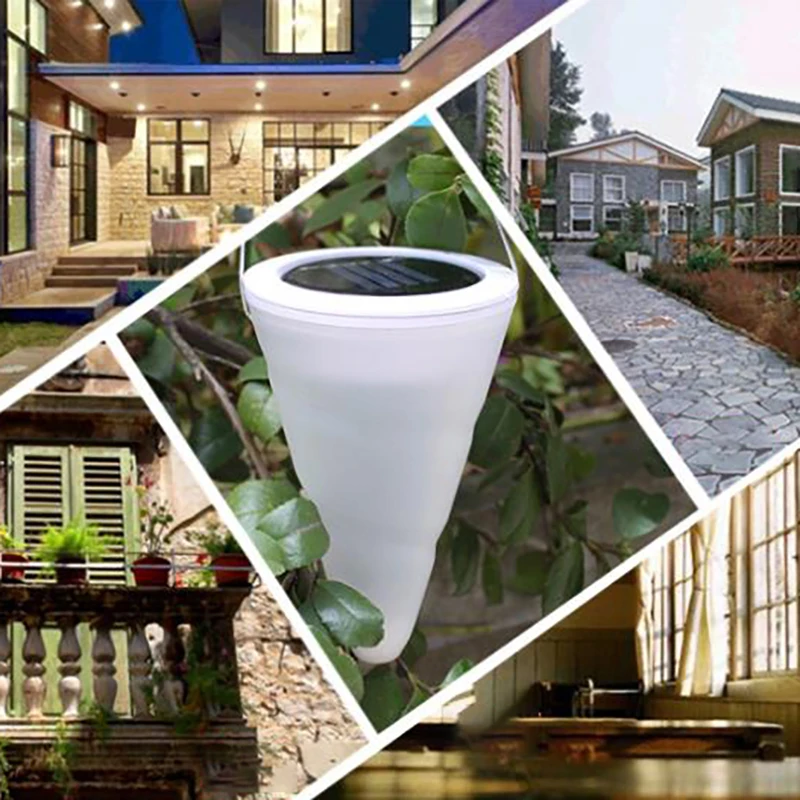 Светодиодный светильник в форме конуса на солнечной батарее портативный