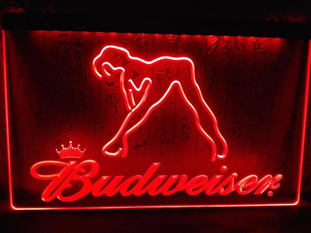 LE133- Budweiser Exotic Dancer Stripper Bar Light Sign