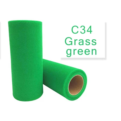 Color C34 25yd/рулон 15 см Тюль Кружево день рождения свадебное украшение подарочная упаковка Merry Christmas события принадлежности для детского душа слоеная юбка DIY - Цвет: Color C34
