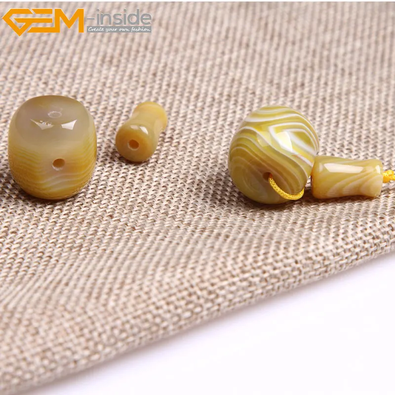 Бесплатная доставка! 3 HolesNatural Yellow Botswana Sardonyx Агаты Будда Молитвенные Четки гуру