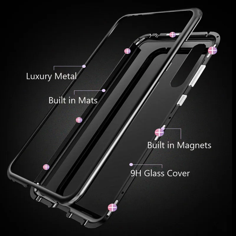 360 магнитный адсорбционный чехол для телефона Samsung A7 A9 J4 J6 2018 S9 S8 Plus S7 Edge закаленное
