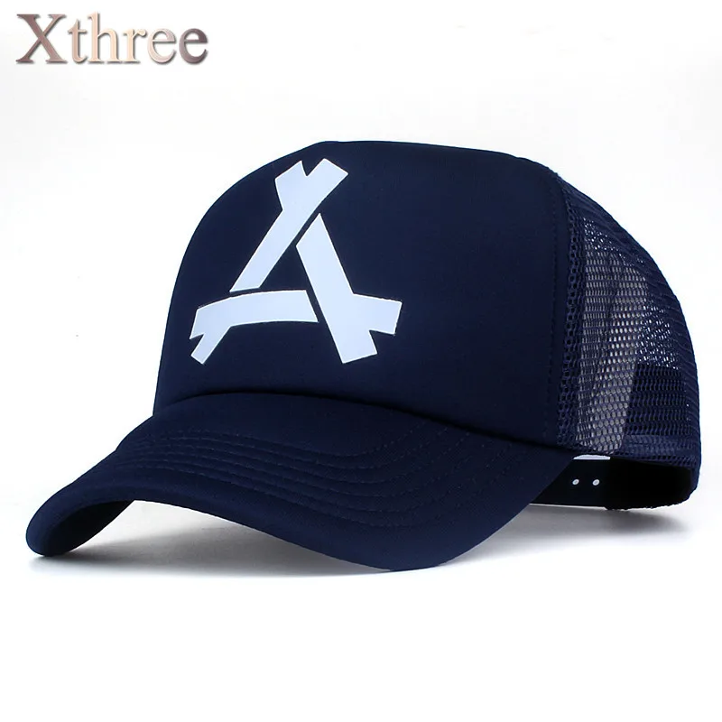 Xthree новая летняя бейсболка, кепка с 5 вставками, бейсболка для девочки, кепка для мужчин и женщин, Повседневная Кепка gorras - Цвет: navy