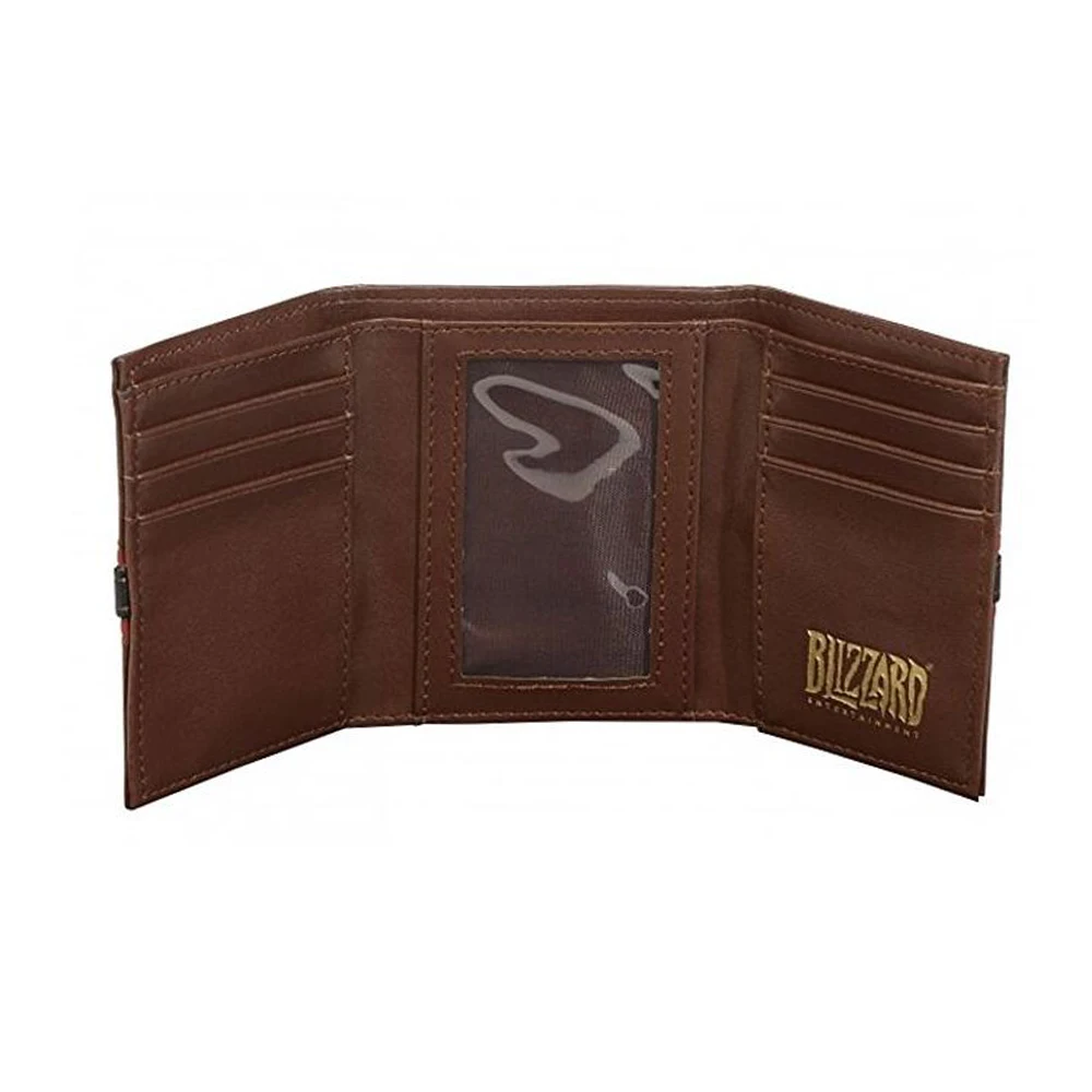 Мужской кошелек с 3D логотипом из тисненой кожи Heroes of Warcraft Hearthstone|men wallets|logo walletwallet