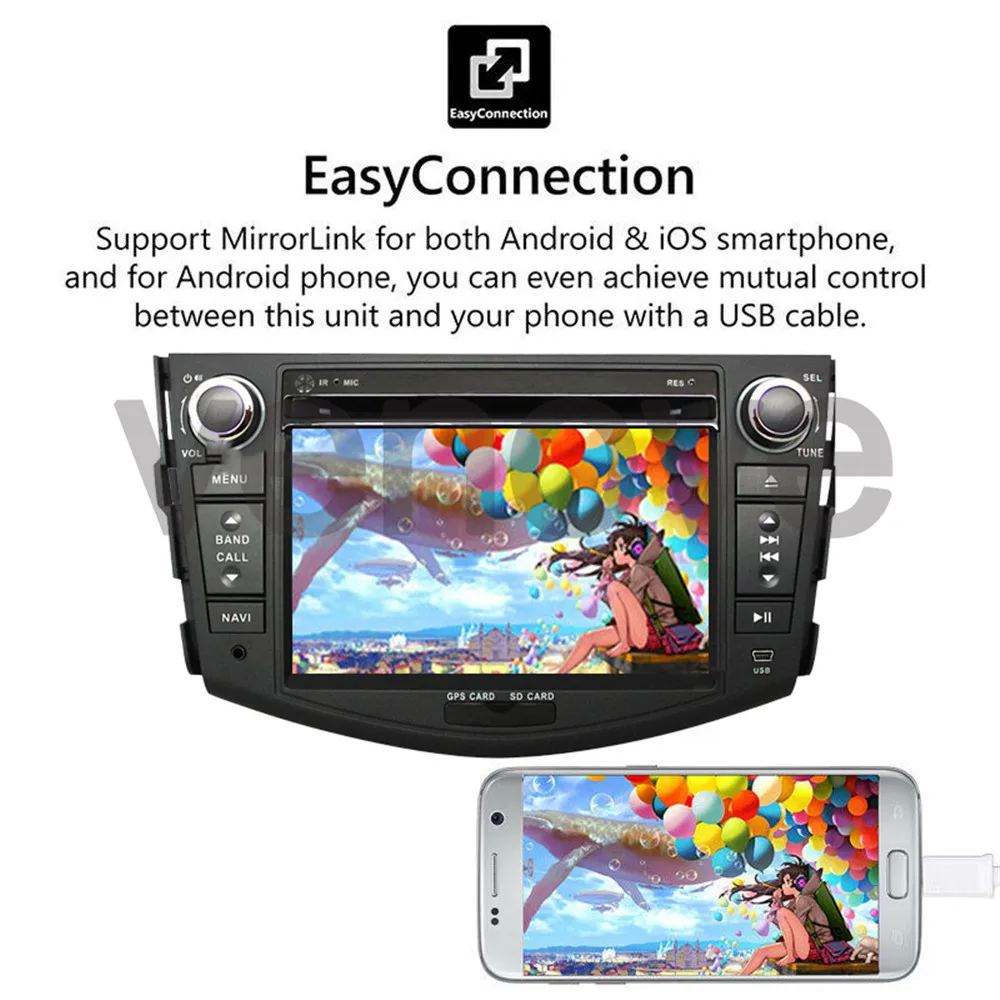 Android 9 1 2 din автомобильный DVD плеер для Toyota RAV4 Rav 4 2007 2008 2009 2010 2011 Автомобильный Радио